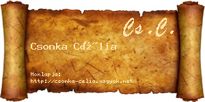 Csonka Célia névjegykártya